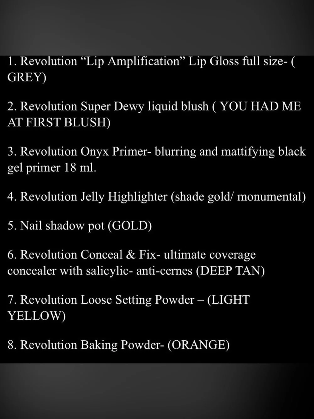 16pcs of Full Make-up Set of Revolution #Make-up lot